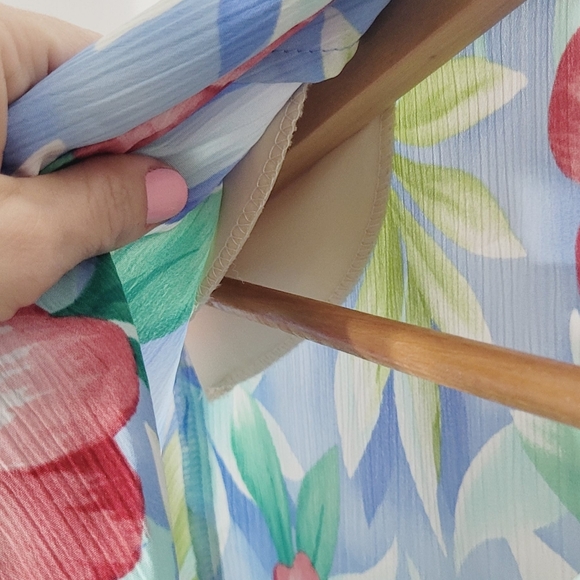 Vintage Alia Tropical Hawaiian Floral Pattern Button Down Blouse Loose Fit Sz 14 - Picture 6 of 9